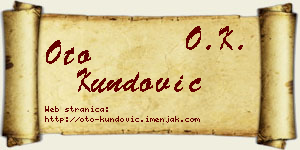 Oto Kundović vizit kartica